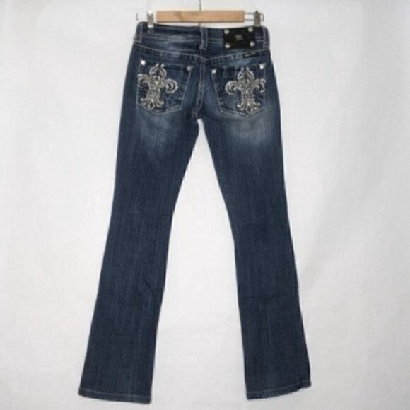 MISS ME Jeans BOOTCUT Fleu De Lis - Picture 3 of 9